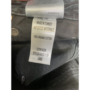 Agolde 'Jamie' Black High Rise Classic Denim Jean Size 25