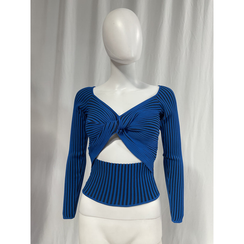 Amur 'Levona' Blue Cut Out Top Size S