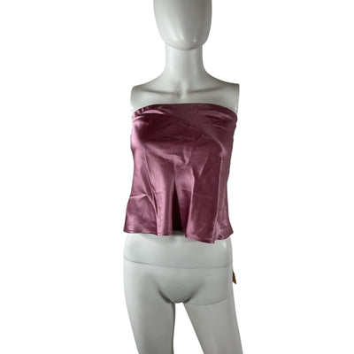 Reformation 'Spritz' Pink Silk Top Size M