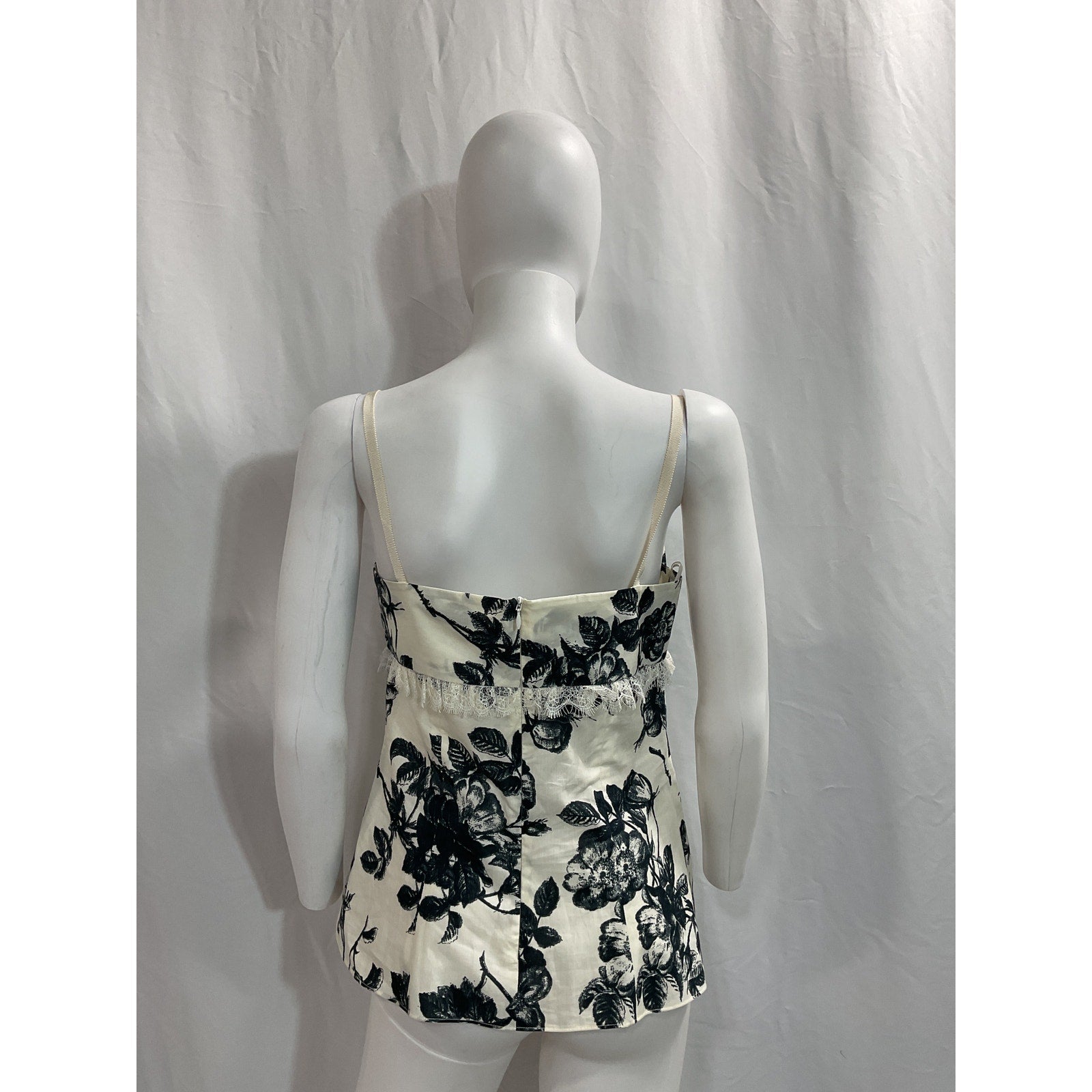 Brock Collection 'Siria' White Floral Print Camisole Top Size 8