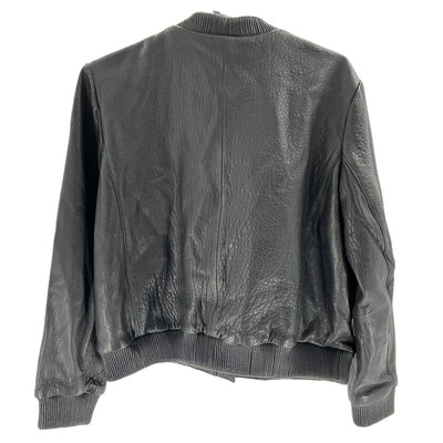 Muubaa Textured Black Bomber Jacket Size Uk 16 / US 12