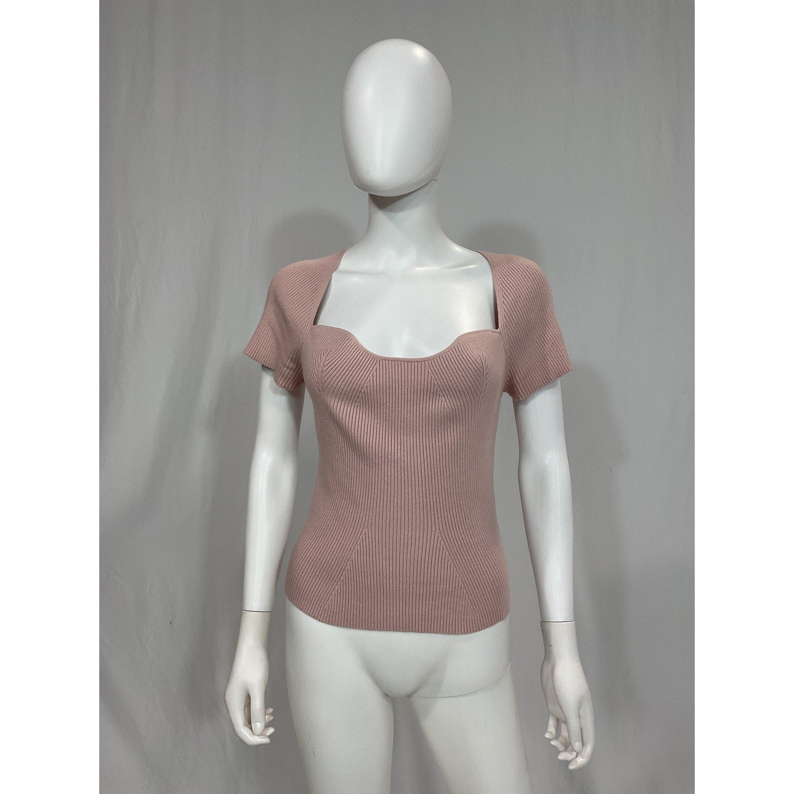 Pistola Denim 'Tiff' Pink Sweetheart Neck Sweater Size L