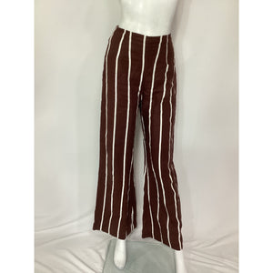 Faithfull The Brand 'La Plage De Mau' Brown Linen Pant Size XS