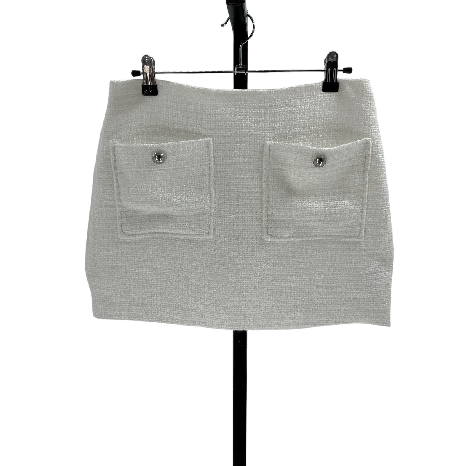 Reformation 'Aurelia' White Polyester Knit Mini Skirt Size 6