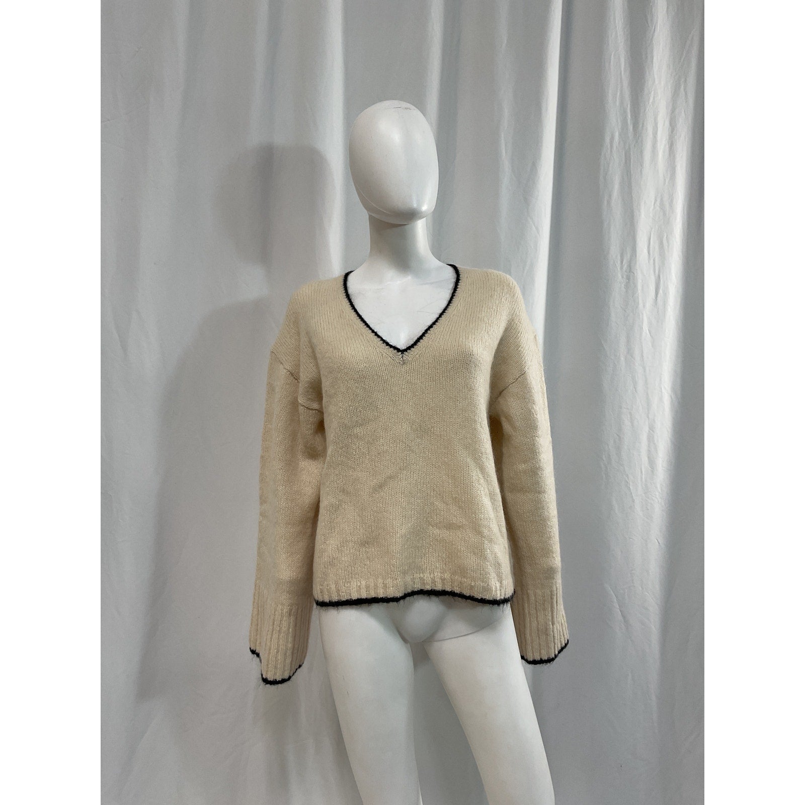 By Malene Birger 'Cimone' Tan V Neck Long Sleeve Sweater Size S