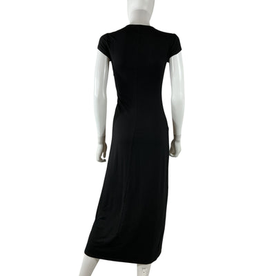 Reformation Asymmetric Black Kamila Dress Size S