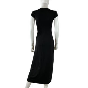 Reformation Asymmetric Black Kamila Dress Size S