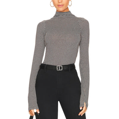 Rag & Bone Geometric Black Multi Shaw Paneled Long Sleeve Size S Top