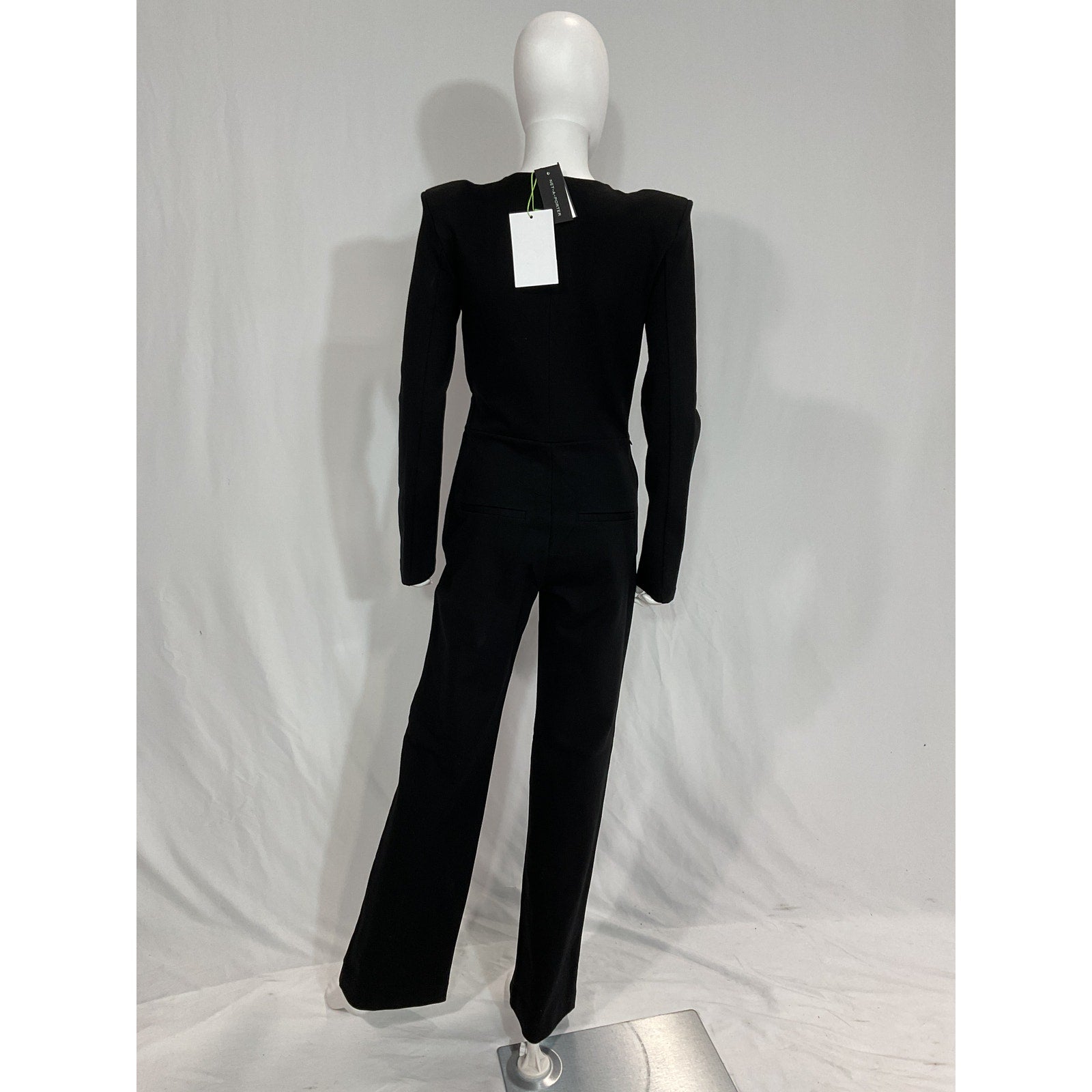 Gauge81 'Phil' Black Twist-Front Stretch-Jersey Long Sleeve Jumpsuit Size M - NWT
