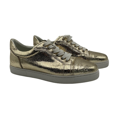Christian Louboutin Metallic Gold Vieira Sneakers Size 39 EU / US 9