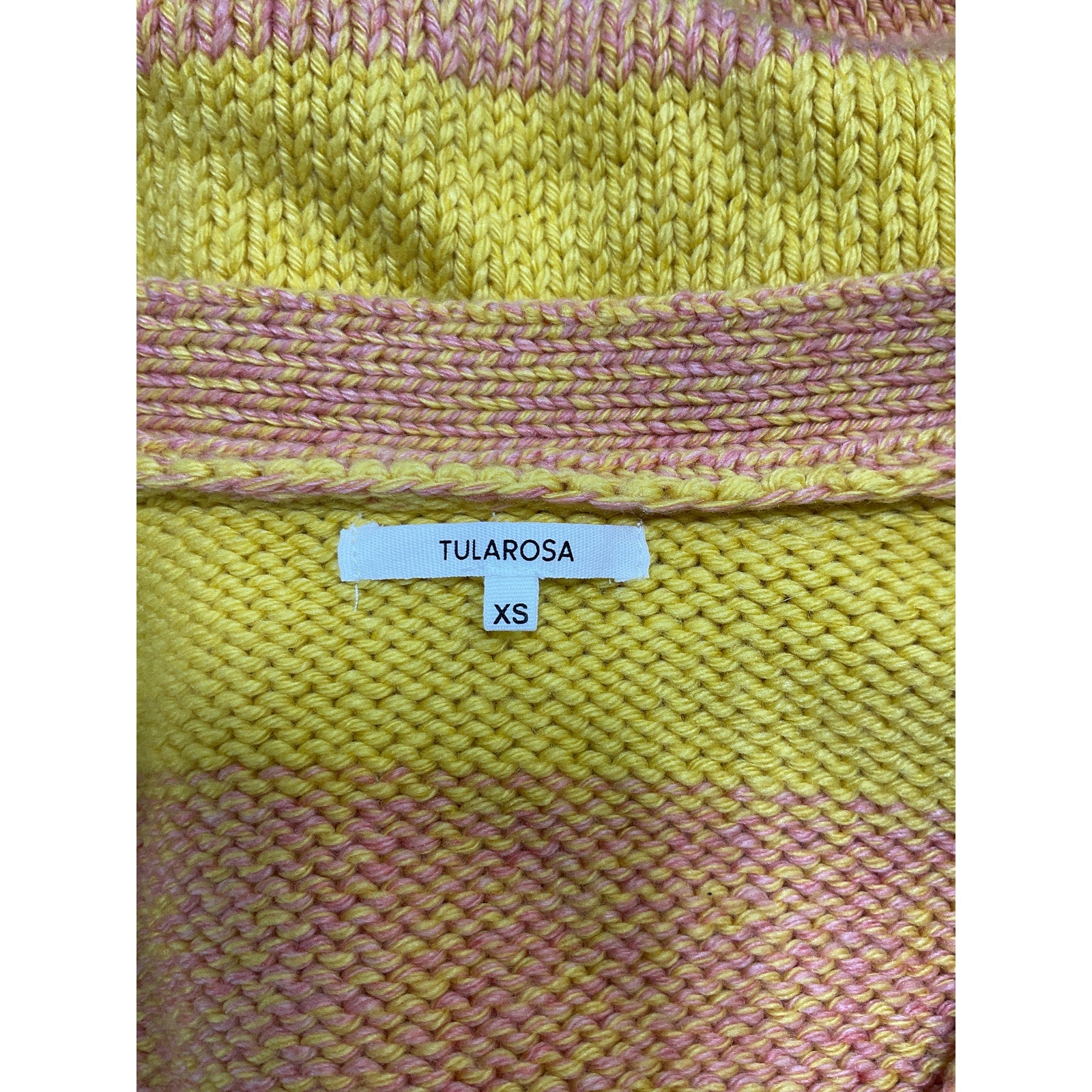 Tularosa 'Olin' Yellow Acrylic Cropped Cardigan Size XS