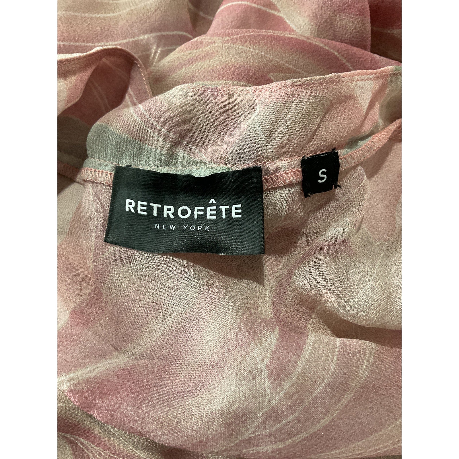 Retrofete 'Samara' Pink Silk Dress Size S
