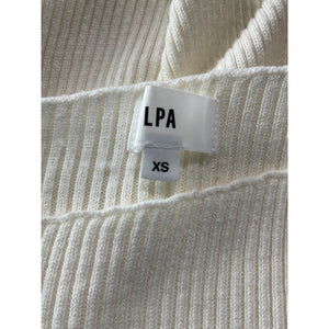 Lpa Ribbed Cream Costa Sweater Size XS