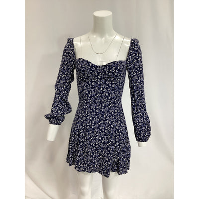 Reformation 'Mochi' Black Crepe Sweetheart Neckline Dress Size 0