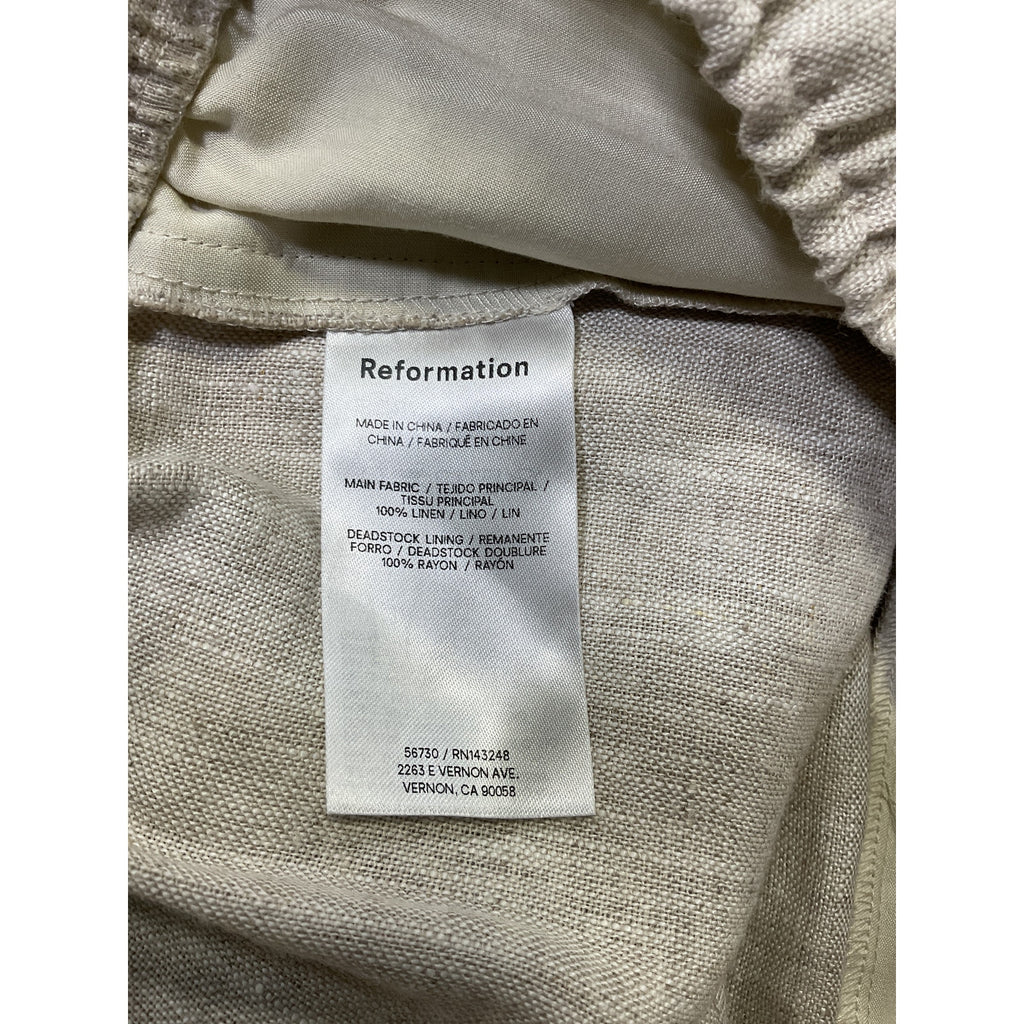 Reformation 'Charlotte' Gray Linen Short Size XL