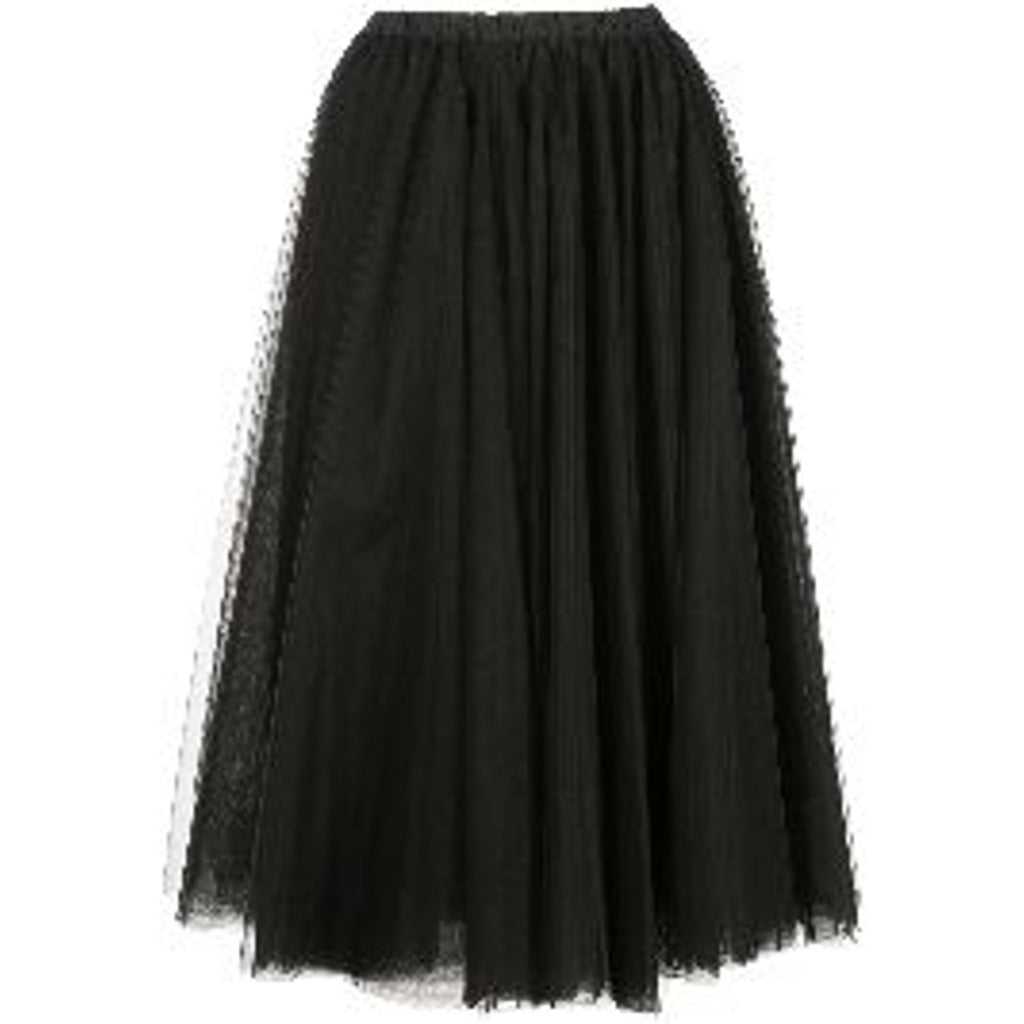 Cynthia Rowley 'Tulle' Black Nylon Midi-Skirt Size M - NWT