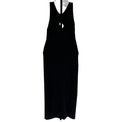 Michael Costello Sleek Black Variegated Rib Dress Size M