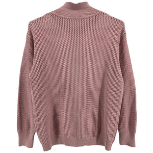 Varley Textured Pale Mauve Calva Half Zip Sweater Size S