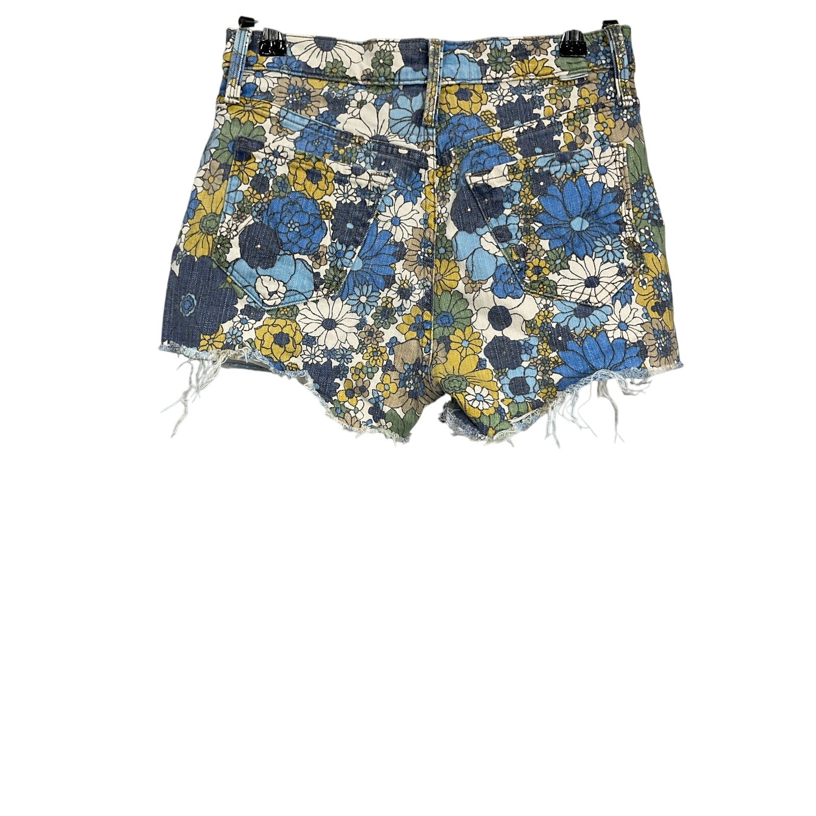 Mother The Tomcat Kick Blue Fray Short Size 25