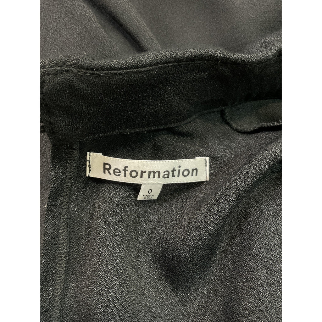 Reformation 'Rocco' Black Dress Size 0