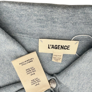 L'Agence Knit Blue Sterling Sweater Size XXS