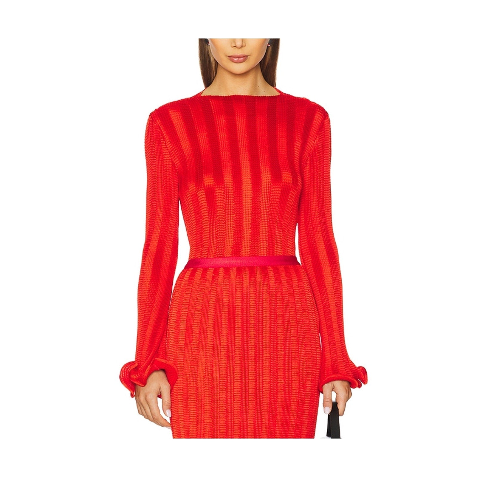 Simkhai 'Carys' Red Polyester Mock Neck Top Size 0
