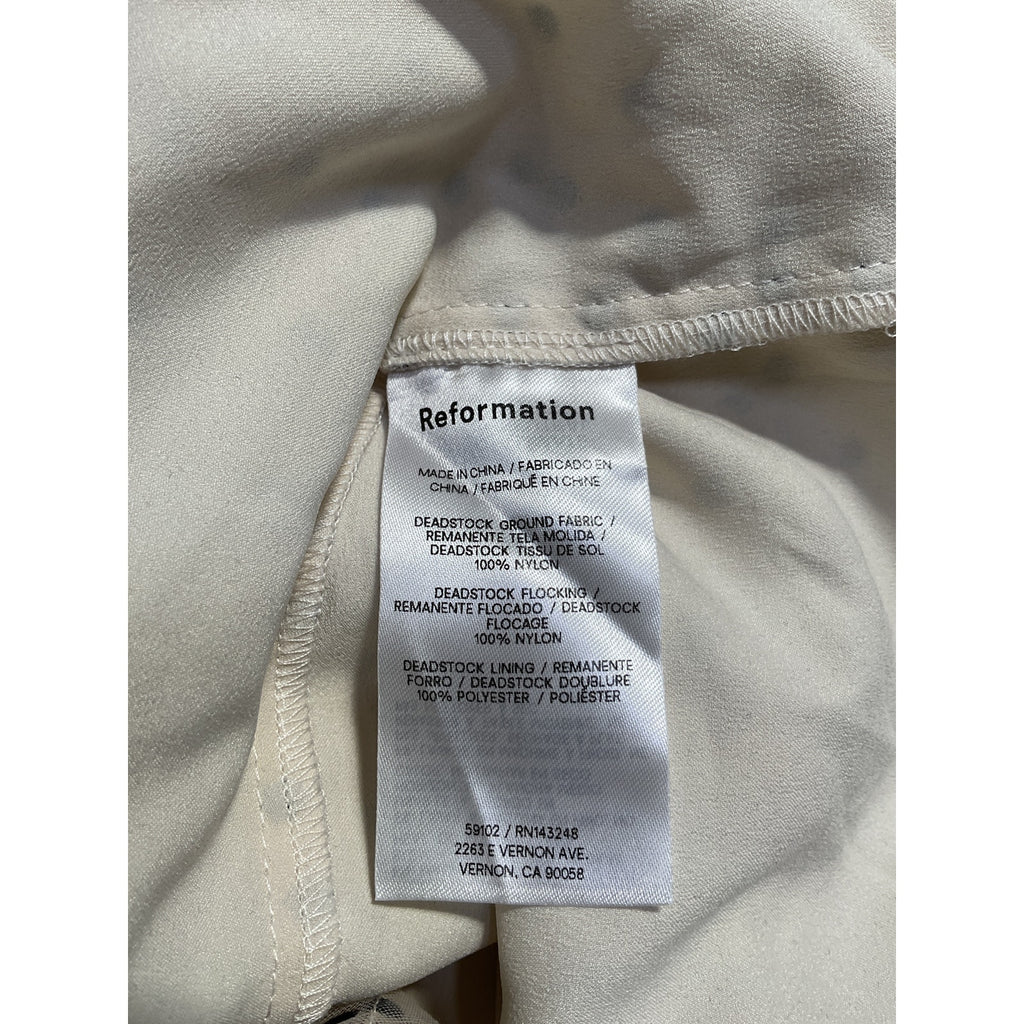 Reformation 'Harlyn' Cream Nylon Dress Size 4