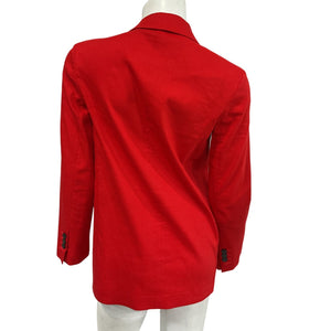 Theory Tailored Red Piazza Blazer Size 00