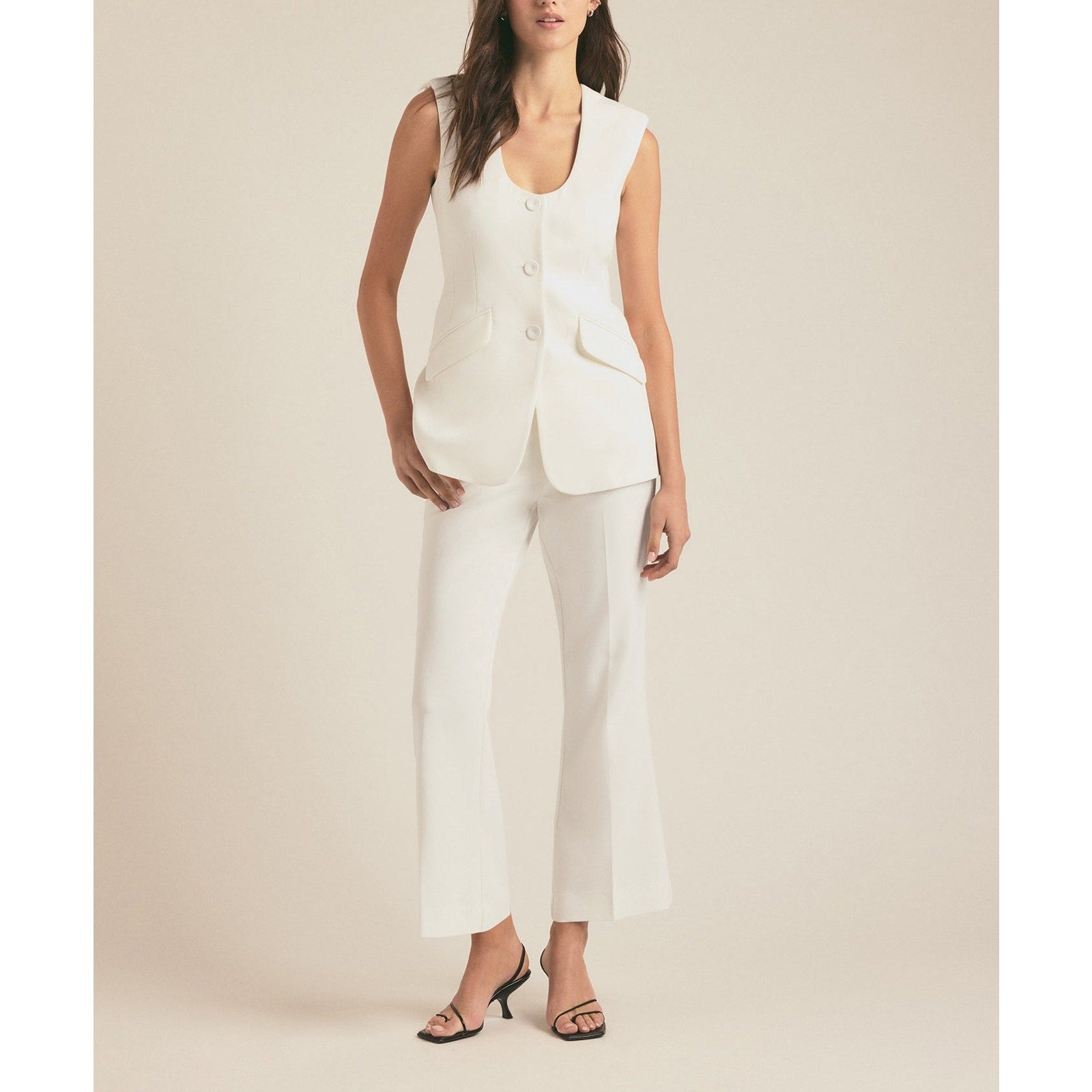 Favorite Daughter 'The Phoebe' Ivory Polyester Pant Size 8