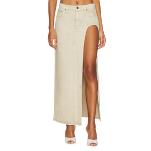 Grlfrnd Sleek Montana Blanca Maxi Skirt Size 27 NWT