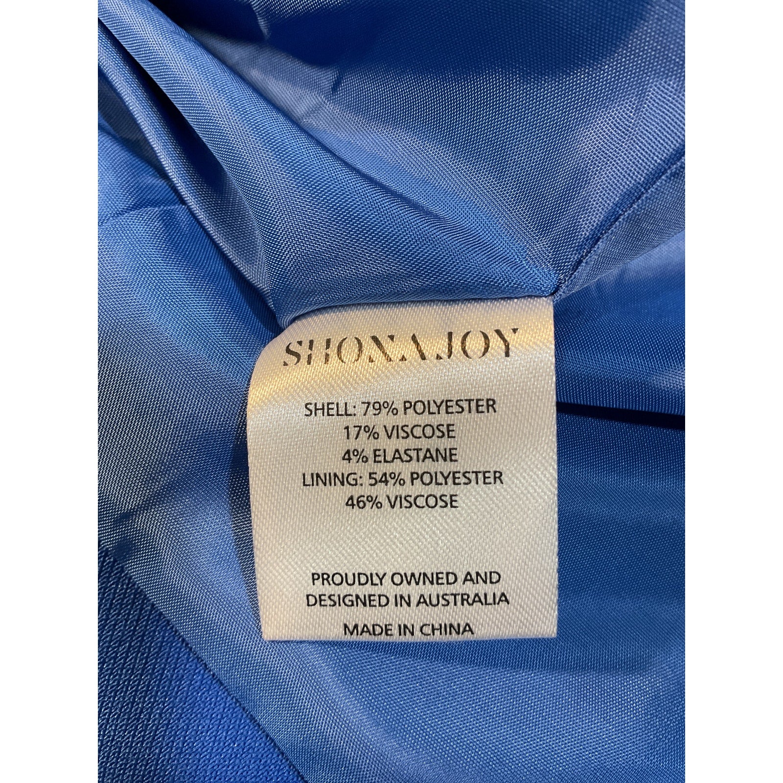 Shona Joy 'Irena' Blue Crepe Oversized Blazer In Cobalt Size 6 - NWT