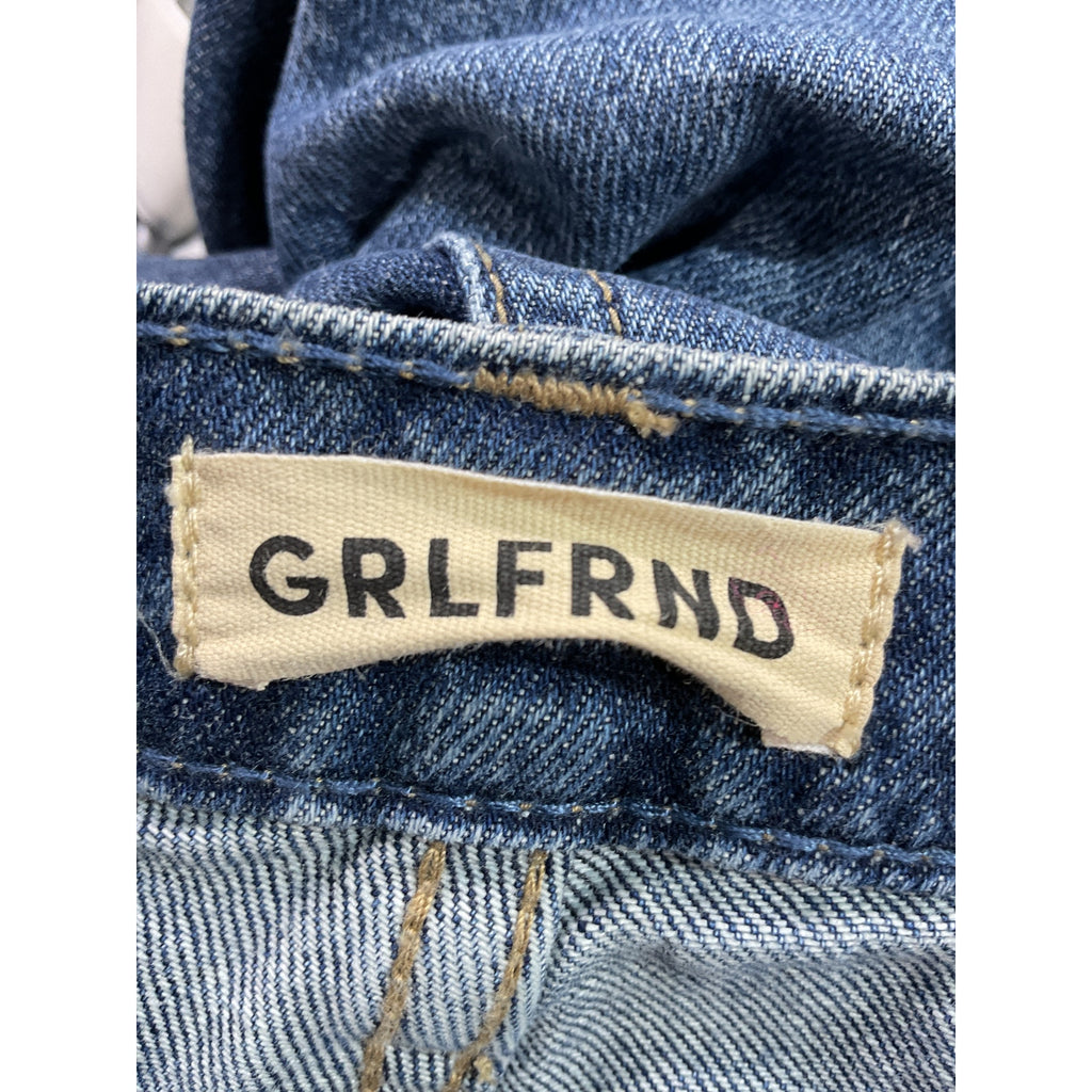 Grlfrnd 'Bella' Blue Low Rise Boyfriend Denim Jean Size 23