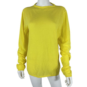 Tibi Vibrant Yellow Wool Blend Sweater Size L
