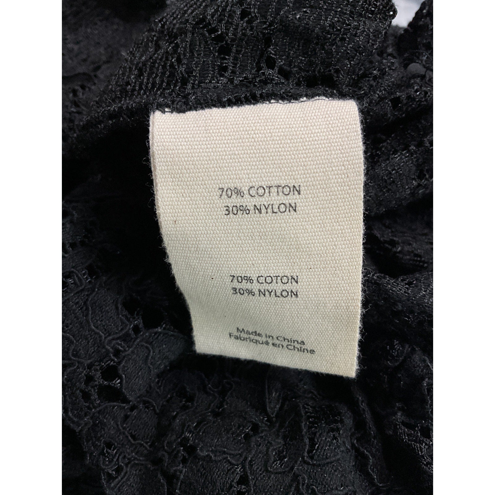 L'Agence 'Iggy' Black Off Shoulder Long Sleeve Top Size S