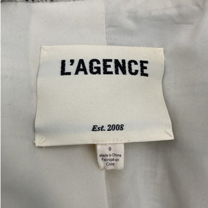 L'Agence Tailored Ecru Black Brooke Blazer Size 0