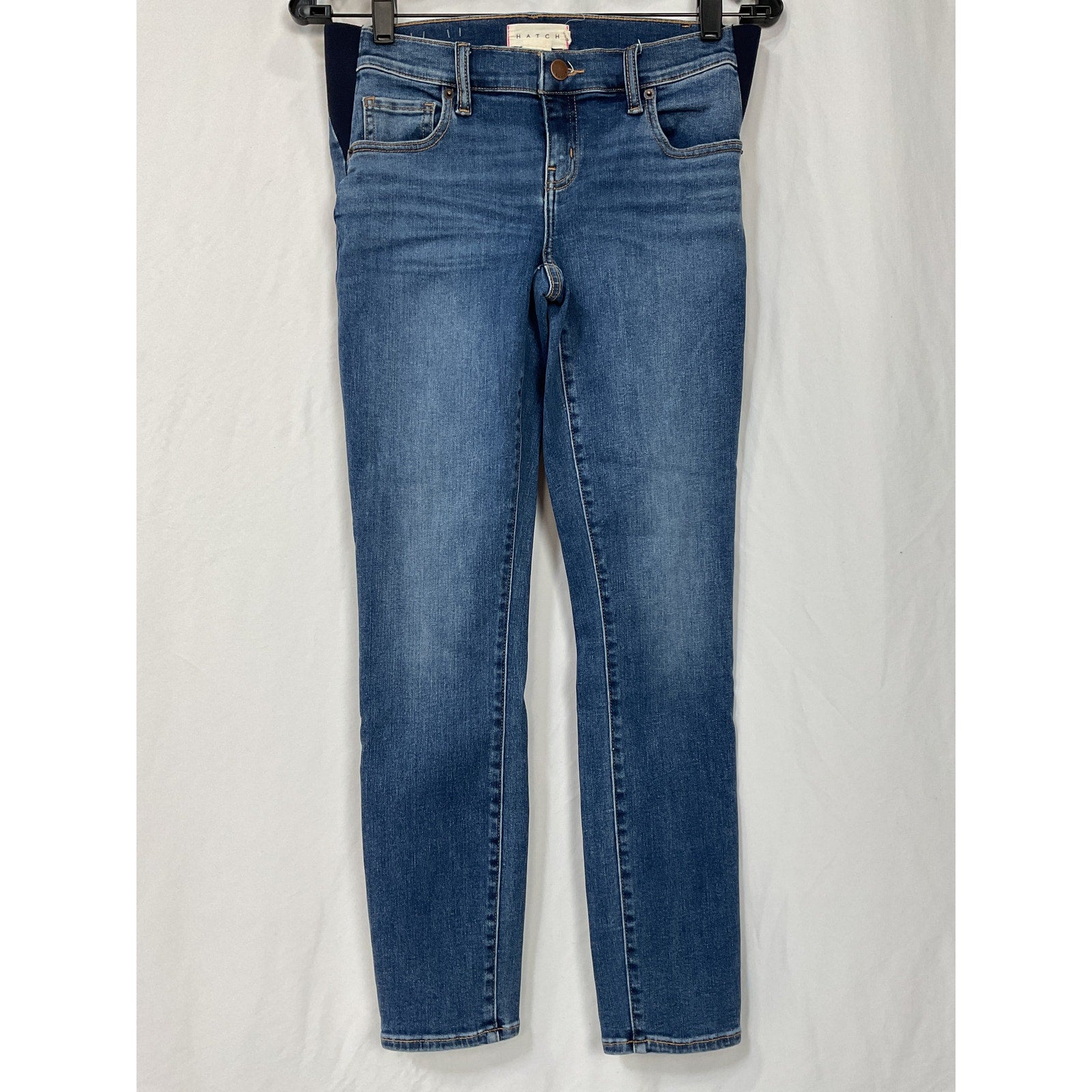 Hatch 'The Slim' Blue Cotton Maternity Jean Size 25