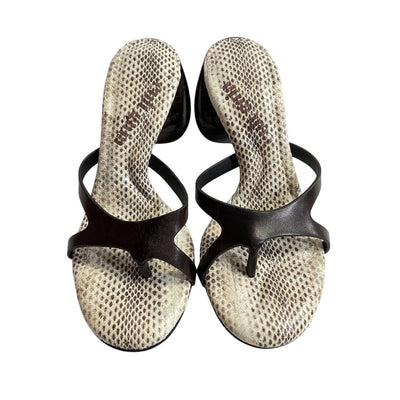 Cult Gaia Sculptural Espresso Rory Heels  Size 36.5 EU / 6.5 US