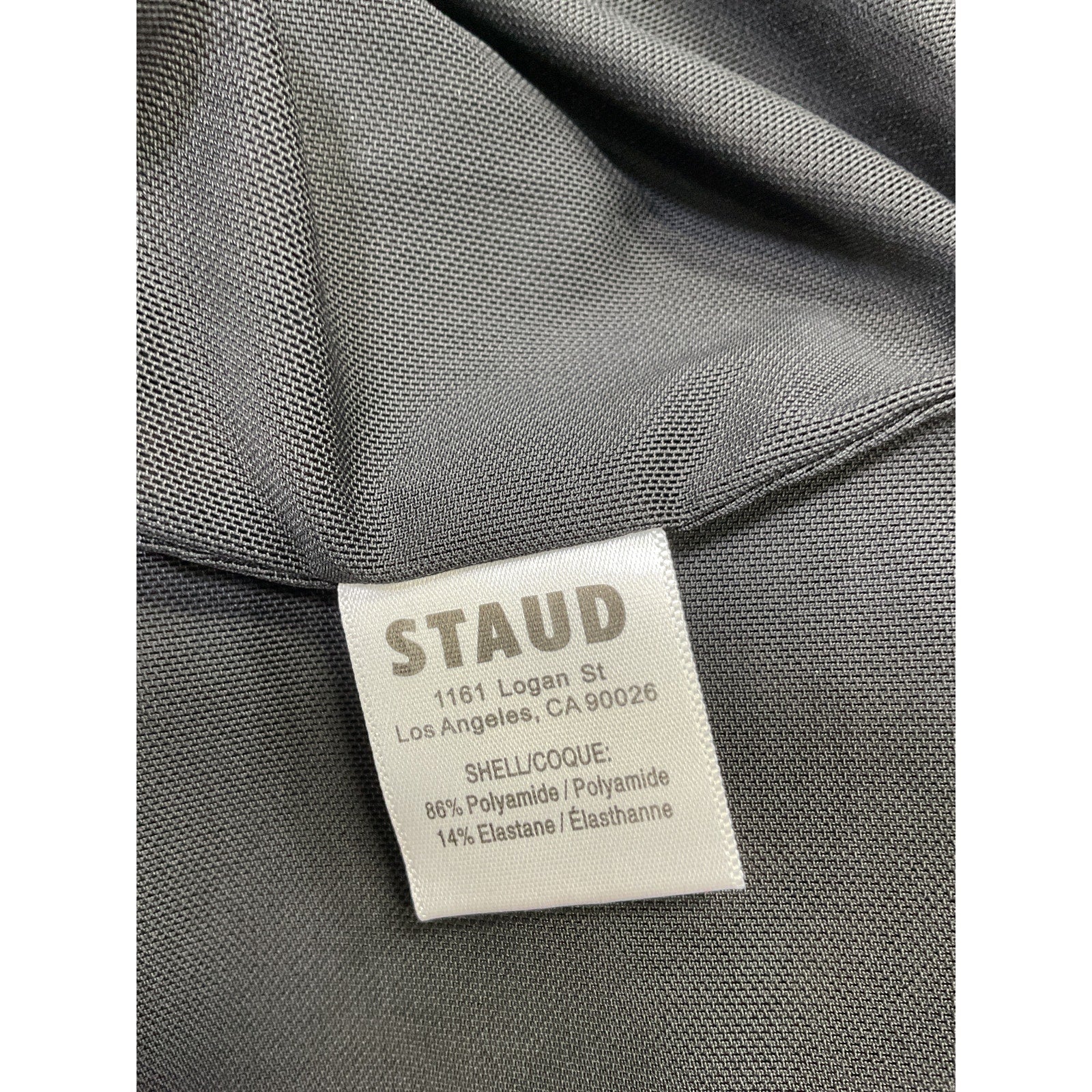 Staud 'Gretchen' Black Polyamide Mini Wrap Skirt Size L