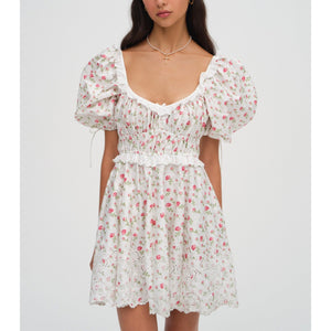 For Love & Lemons 'Jackson' White Cotton Mini Dress Size XS