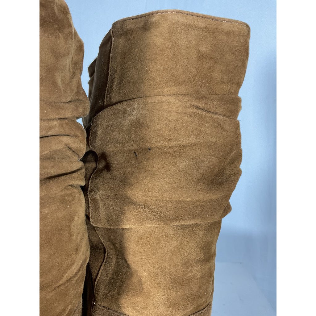 Schutz 'Ashlee' Brown Suede Slouch Pointed Toe Boot Size 9.5