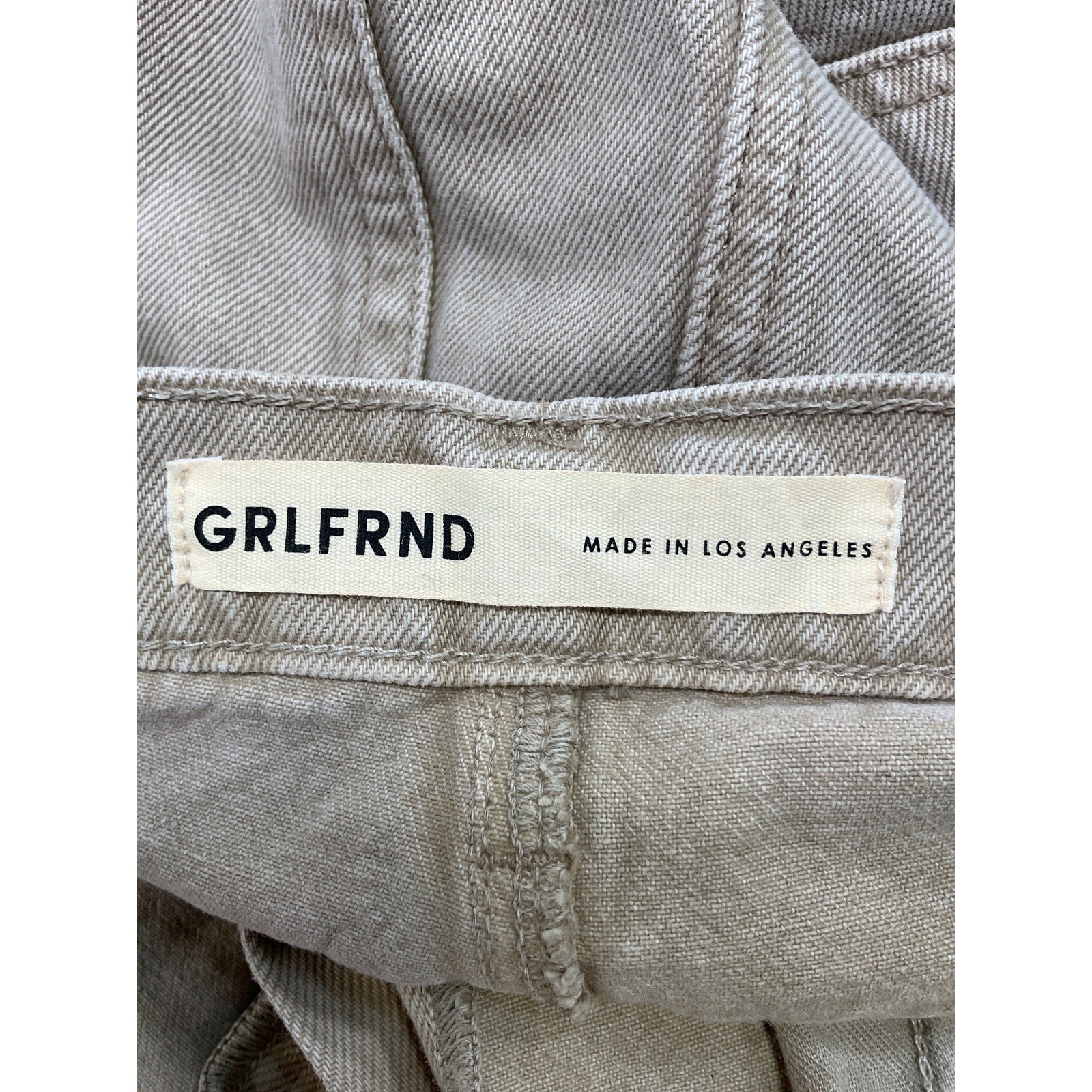 Grlfrnd 'Blanca' Tan Cotton Maxi Skirt With High Slit Size 27 - NWT
