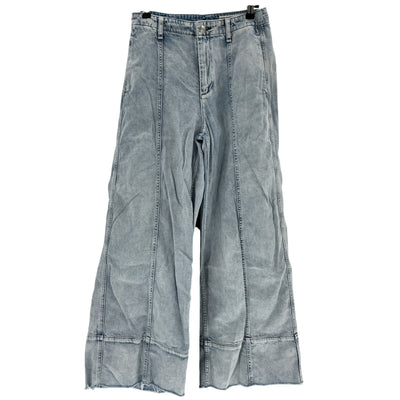 Rag & Bone Featherweight High Rise Wide Leg Blue Arianna Denim Jeans Size 25
