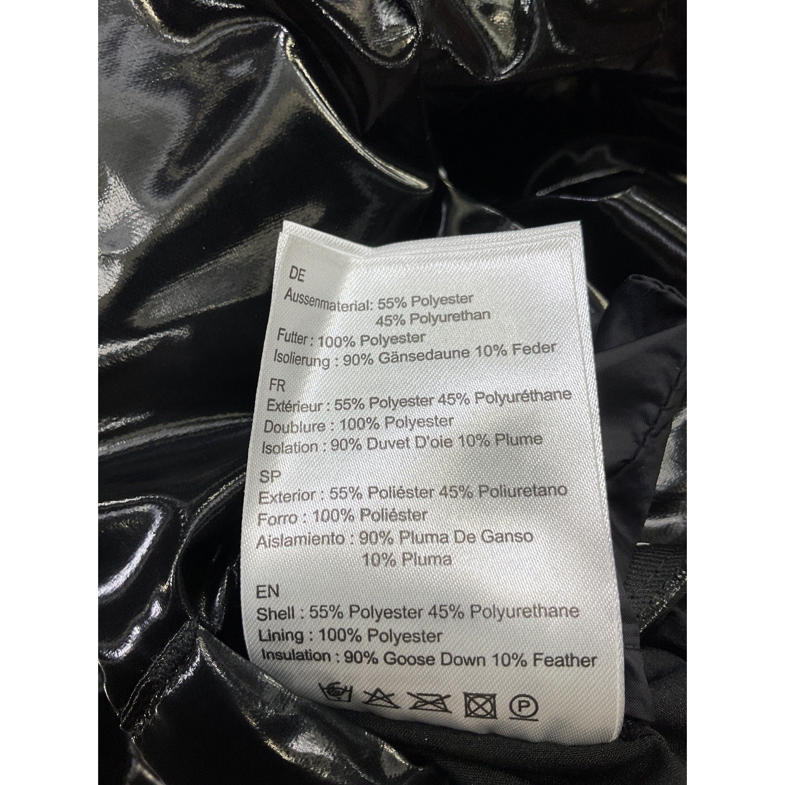 Perfect Moment 'Reversible' Black Polyester Metallic Faux Shearling Jacket Size XS