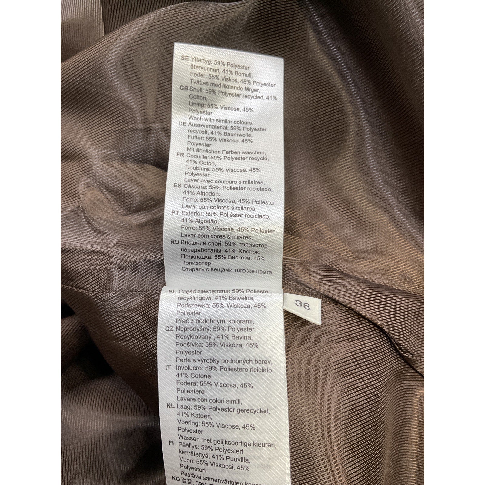 By Malene Birger 'Hania' Brown Polyester Top Size 36 - NWT