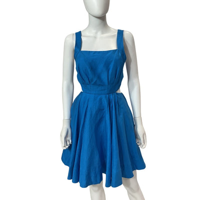 Aje Chic Azure Blue Clara Tie Back Dress Size 8/ US 4