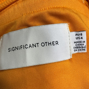 Significant Other Ruched Orange Cindy Dress Size Aus 8 / US 4