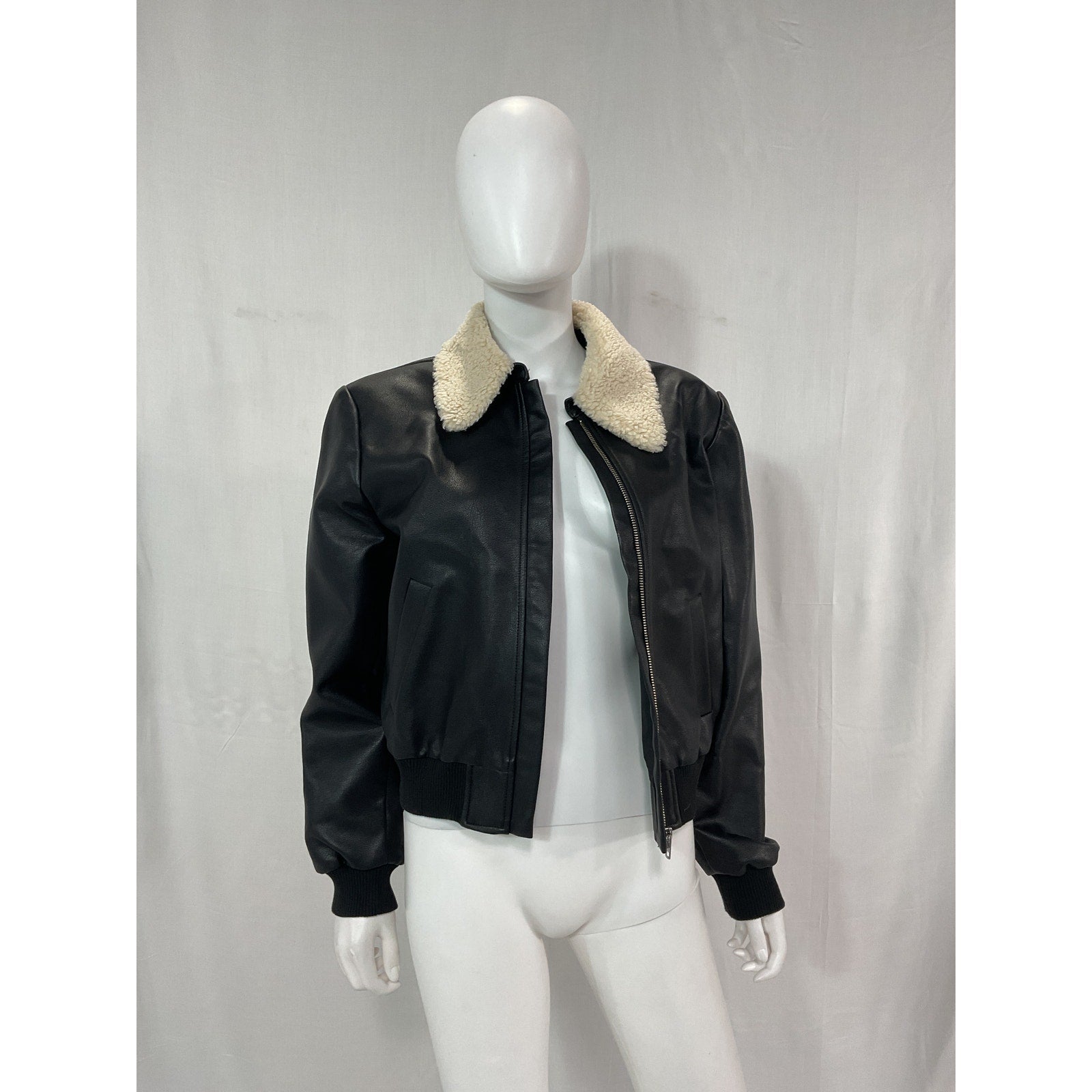 Astr The Label 'Trudy' Black Faux Leather Jacket Size S