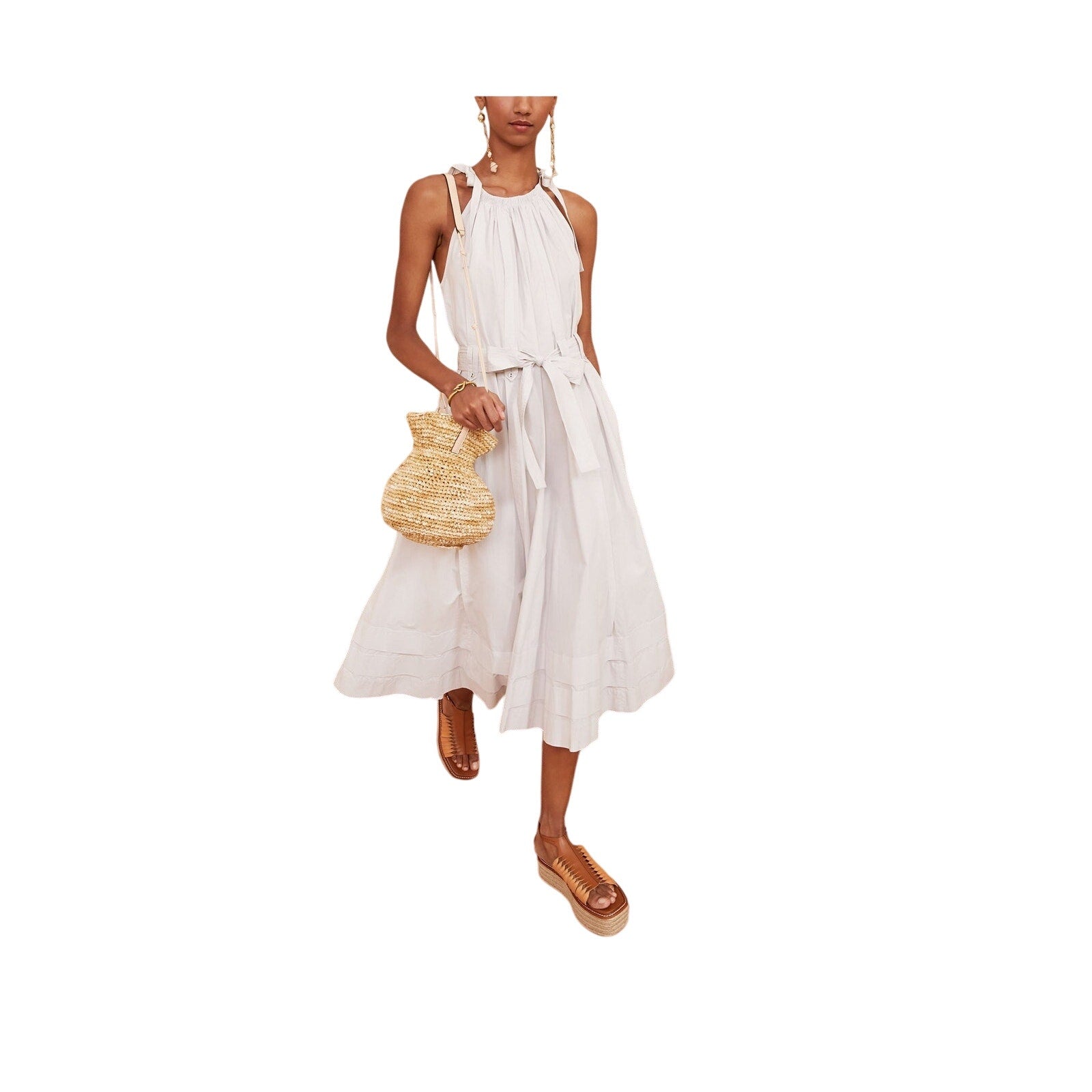 Ulla Johnson 'Joni' White Cotton Dress Size 8