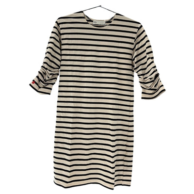 Tory Burch Striped Multicolor Scrunched Sleeve Jersey Dress Size XS