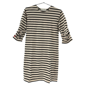 Tory Burch Striped Multicolor Scrunched Sleeve Jersey Dress Size XS